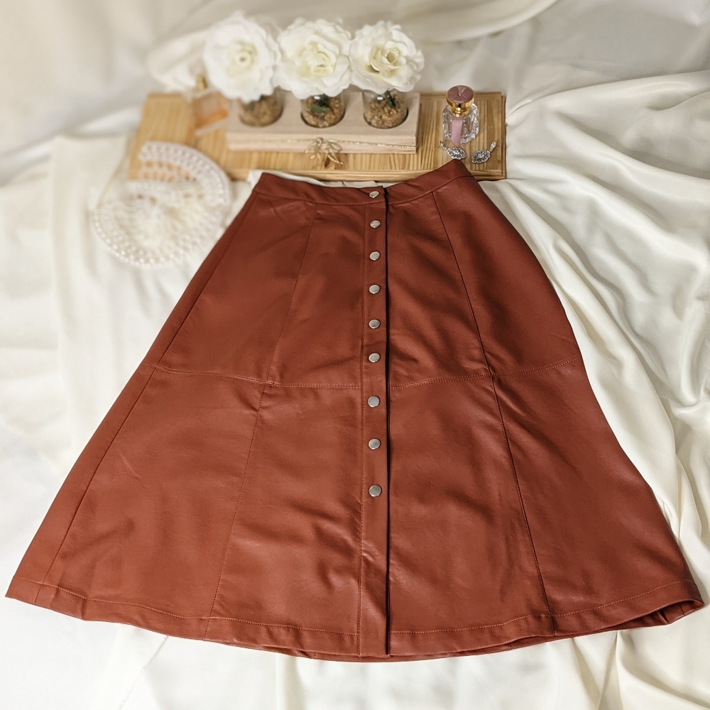 Faux Leather Maxi Skirt